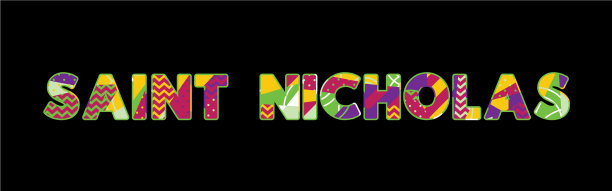 圣尼古拉斯概念字艺术图片下载