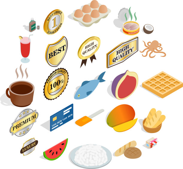 菜图标设置卡通风格图片下载