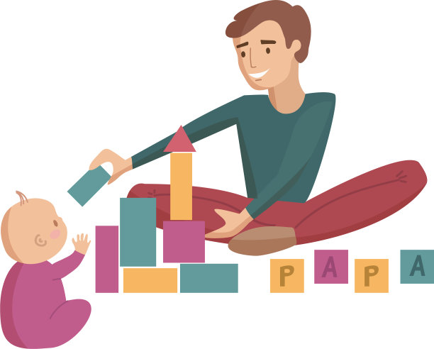 爸爸和宝宝卡通图片下载