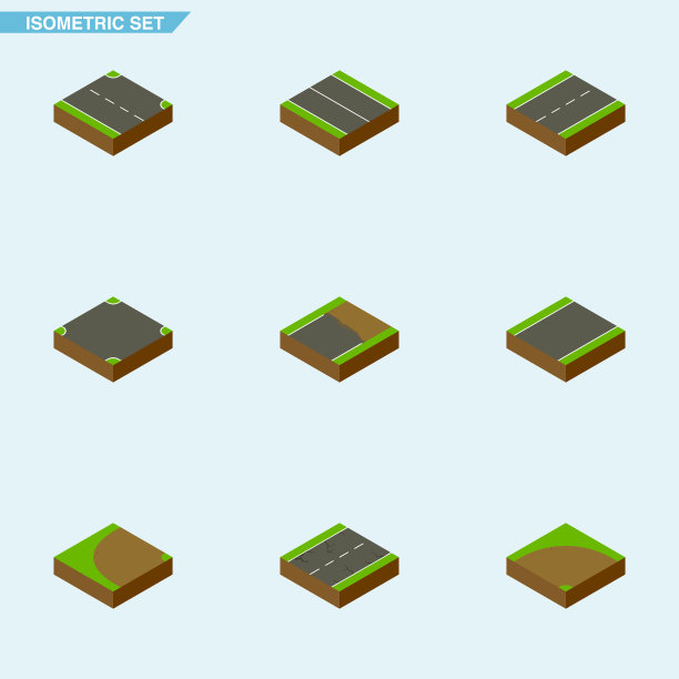 等距道路组右侧单侧图片下载