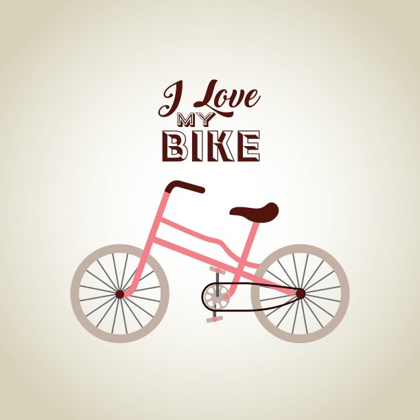 自行车车辆的复古图标图片下载