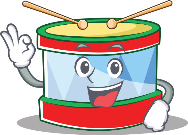 好的，玩具鼓人物卡通图片下载