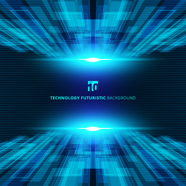 抽象蓝色虚拟技术概念图片下载