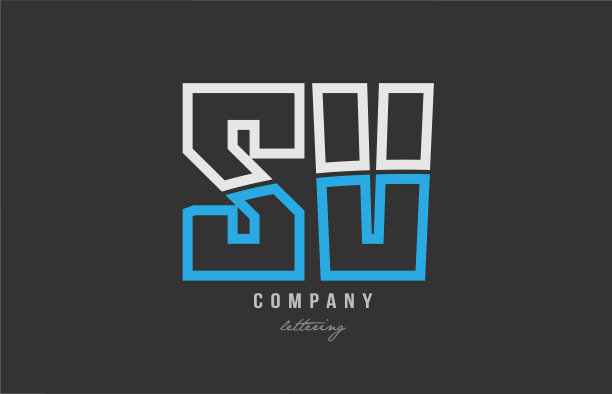 白色蓝色字母sv sv标志图标设计图片下载