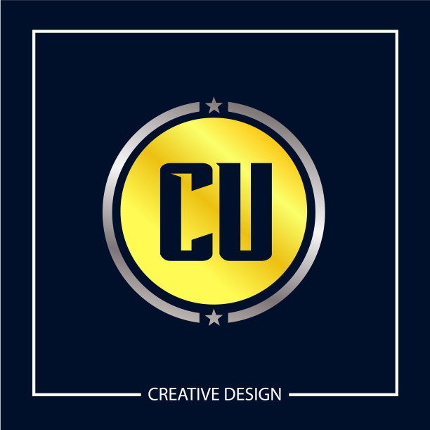 首字母CU logo模板设计图片下载