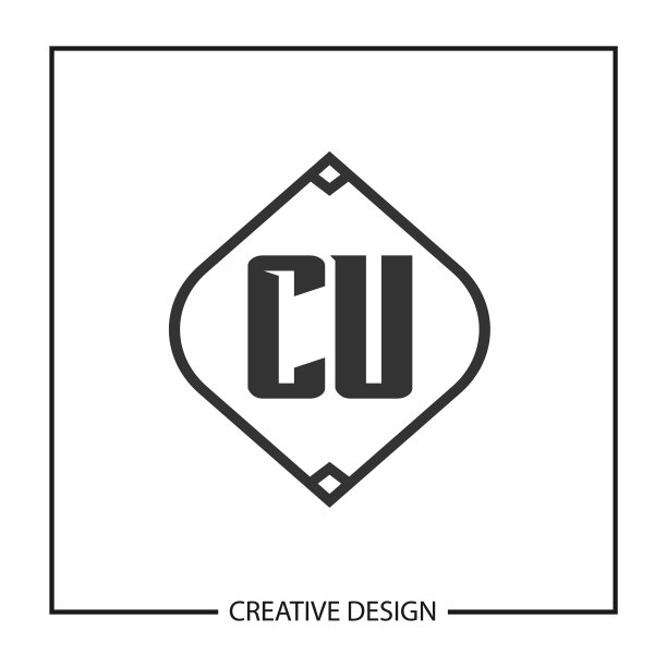 首字母CU logo模板设计图片下载