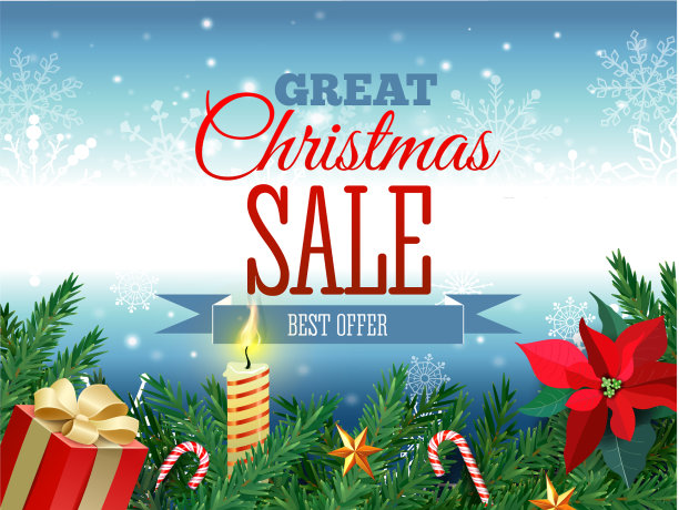 圣诞节销售横幅图片下载