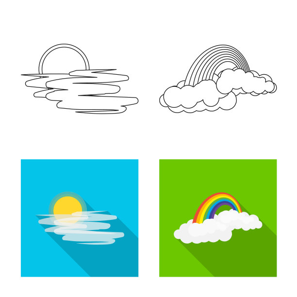 天气和气候符号的设计图片下载