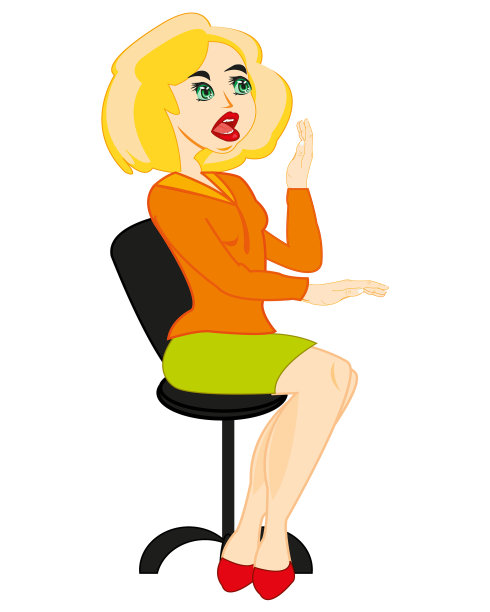 坐在安乐椅上的女孩图片下载