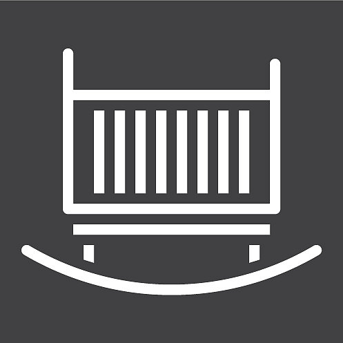 摇篮固体图标家具和室内图片下载