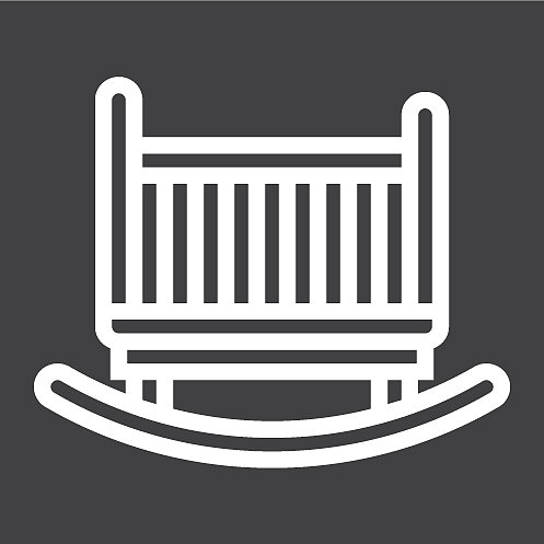 摇篮线图标家具和室内图片下载