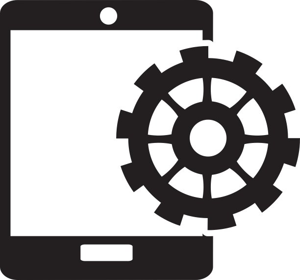 手机和齿轮图标图片下载