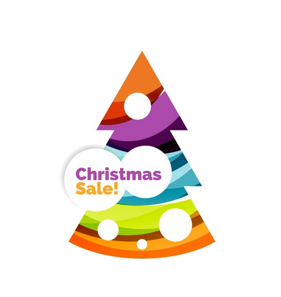 抽象几何圣诞横幅图片下载