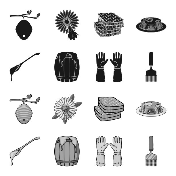 一勺蜂蜜防护手套一桶图片下载