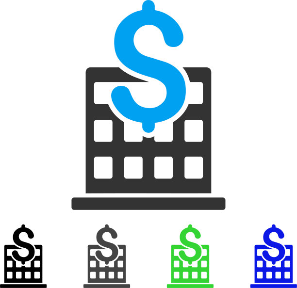 金融公司大厦平面图标图片下载
