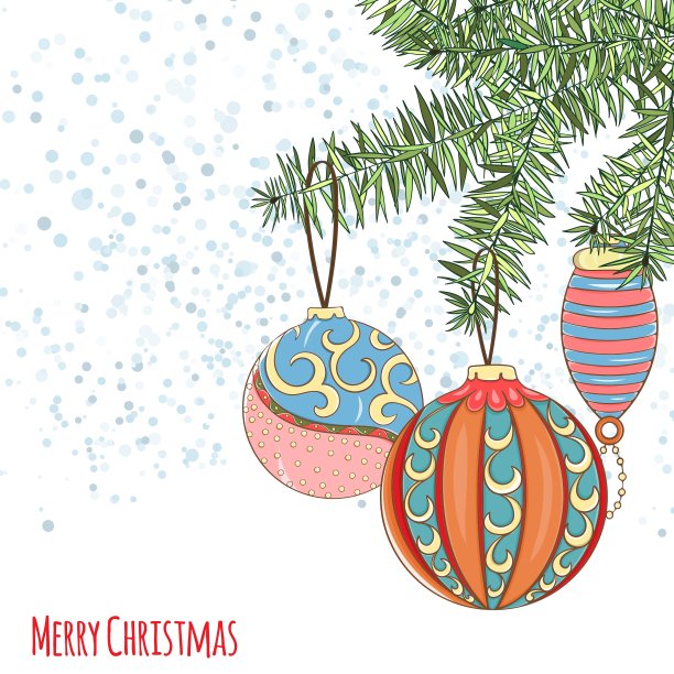 圣诞和新年的邀请卡图片下载