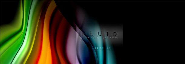 彩虹流体抽象形状液体颜色图片下载