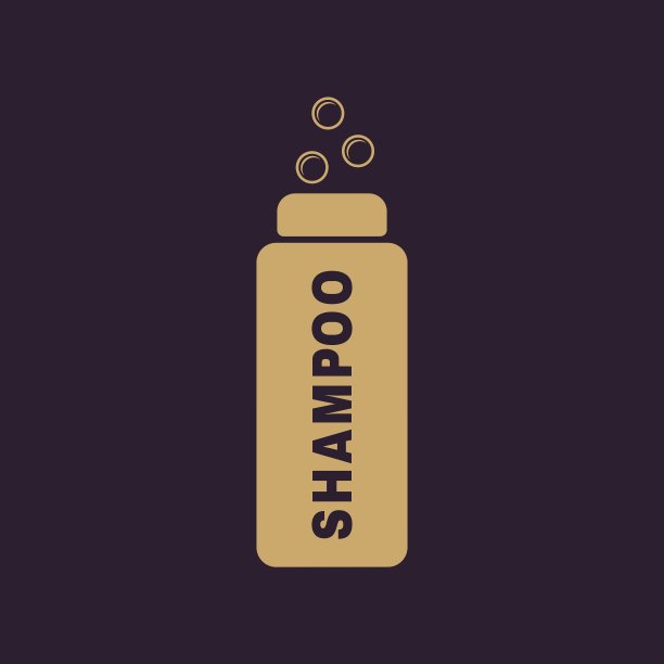 洗发水的图标，洗涤标志，平坦图片下载