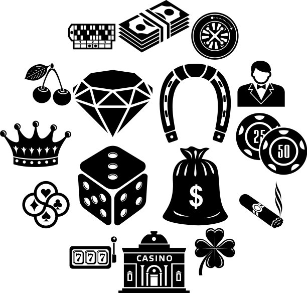 赌场图标设置简单的风格图片下载