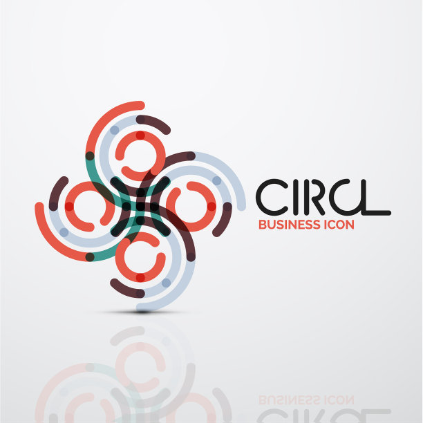 抽象的漩涡线符号圆标志图标图片下载