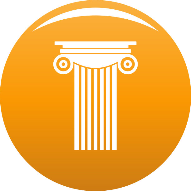 钢筋混凝土柱图标为橙色图片下载