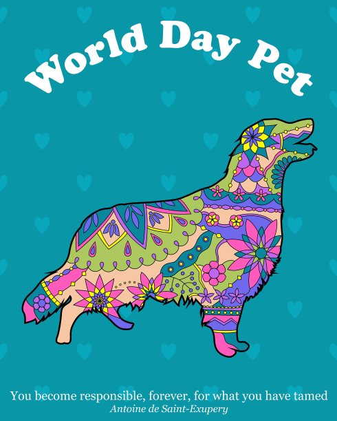 世界宠物日背景图片下载