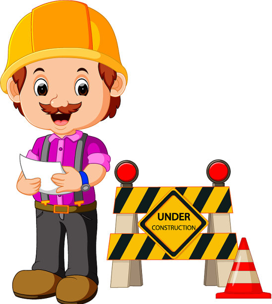 有建筑标志的工人图片下载