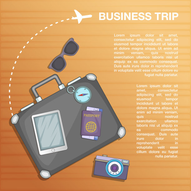 卡通风格的旅游概念计划图片下载