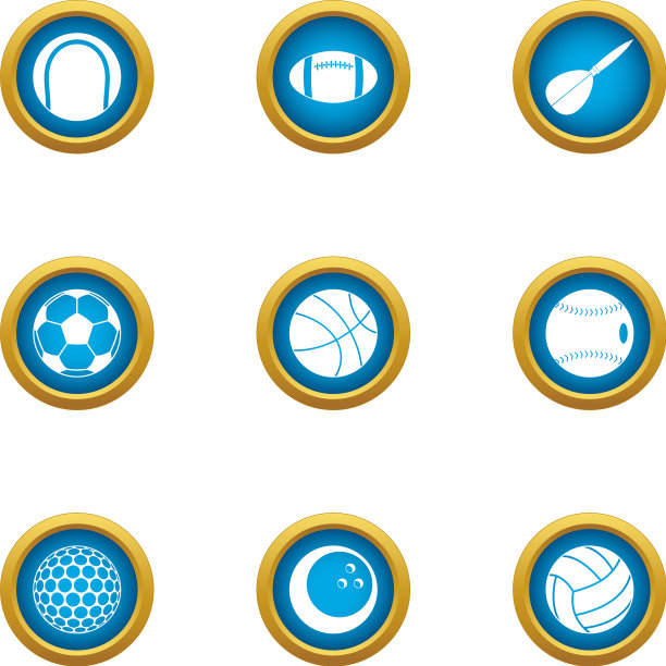 步伐图标设置平坦的风格图片下载