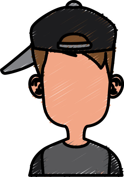 无脸男孩与帽子卡通图片下载