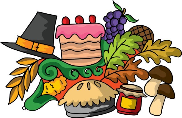 感恩节设计的涂鸦艺术图片下载