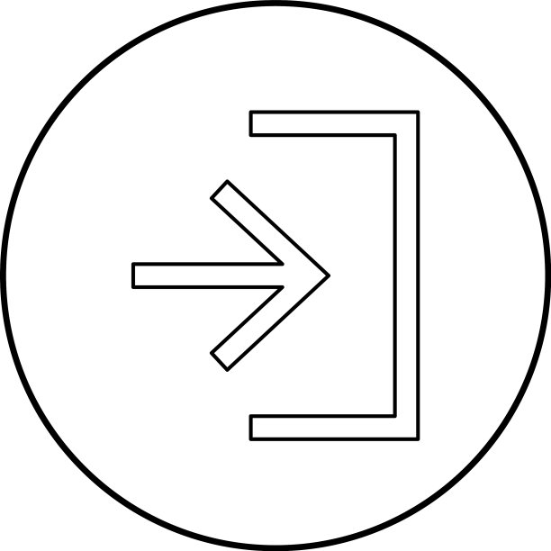 圆形黑色入口图标图片下载