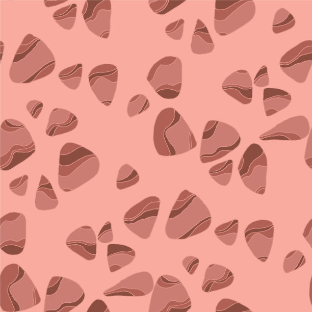 陶土色河石无缝图案图片下载