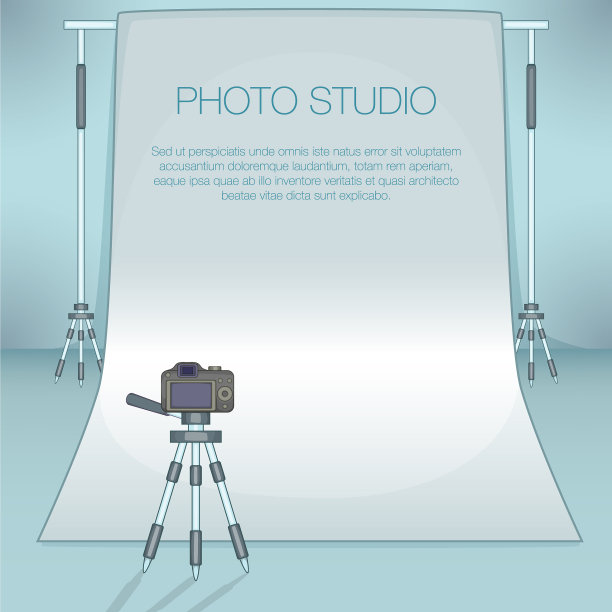 照片工作室概念卡通风格图片下载