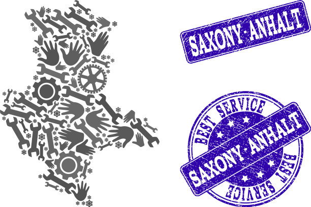 萨克森-安哈尔特地图的最佳服务组成图片下载