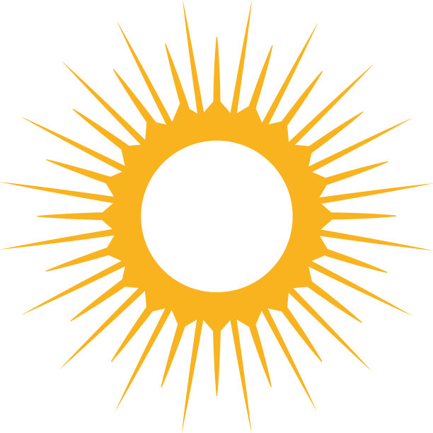 孤立的太阳图标图片下载