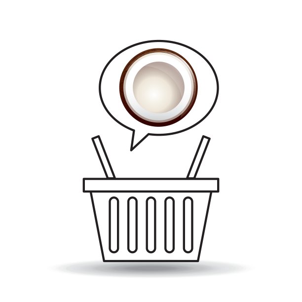 篮子市场甜椰子图标设计图片下载