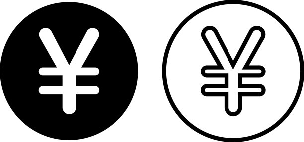 日元货币符号图标图片下载