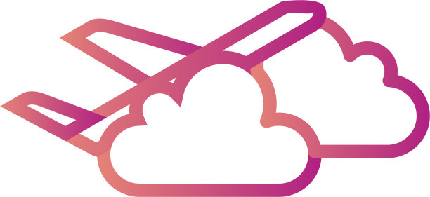 飞机云图标图片下载