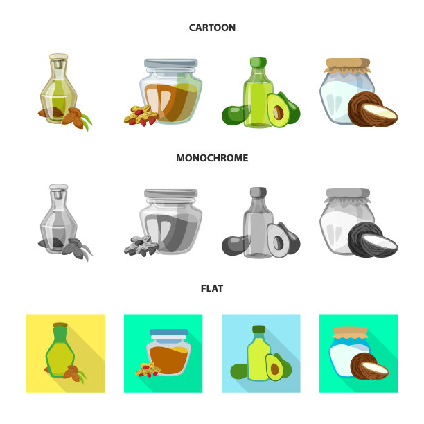 健康蔬菜标识集设计图片下载