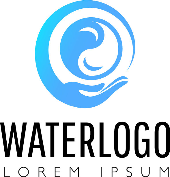 水滴标志设计模板图片下载