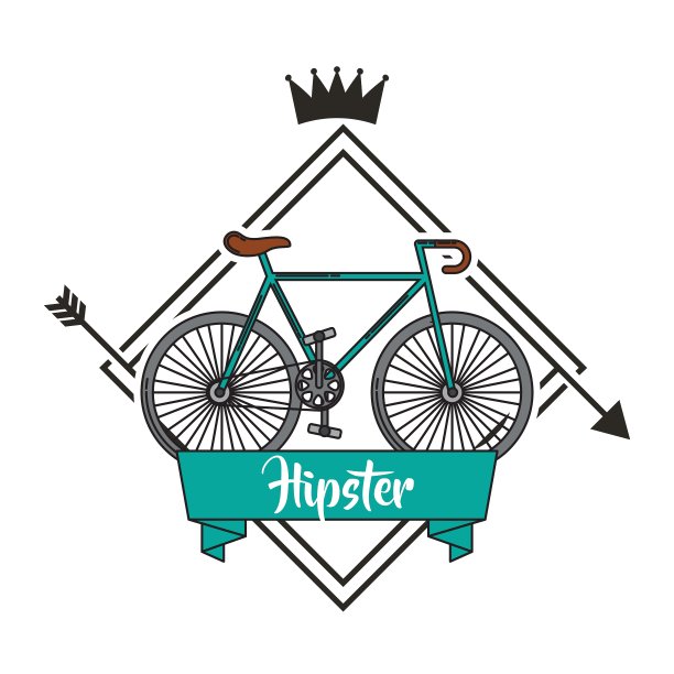 自行车复古潮人风格图片下载