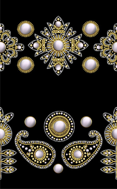 无缝边界从纺织绣花补丁图片下载