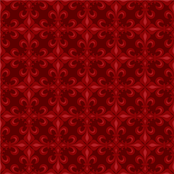 蕾丝花边百合红色无缝图案图片下载