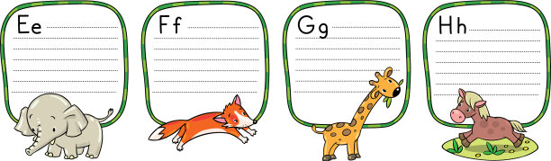 动物字母表或ABC图片下载