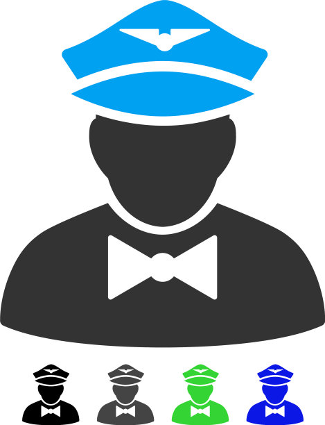 航空公司乘务员平面图标图片下载