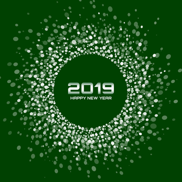 2019年新年贺卡五彩纸屑背景图片下载