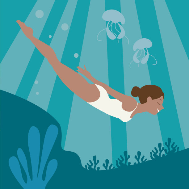 一对浮潜在珊瑚礁上图片下载