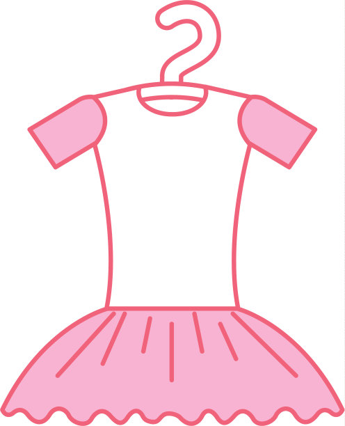 挂在衣架上的粉色芭蕾舞裙图片下载