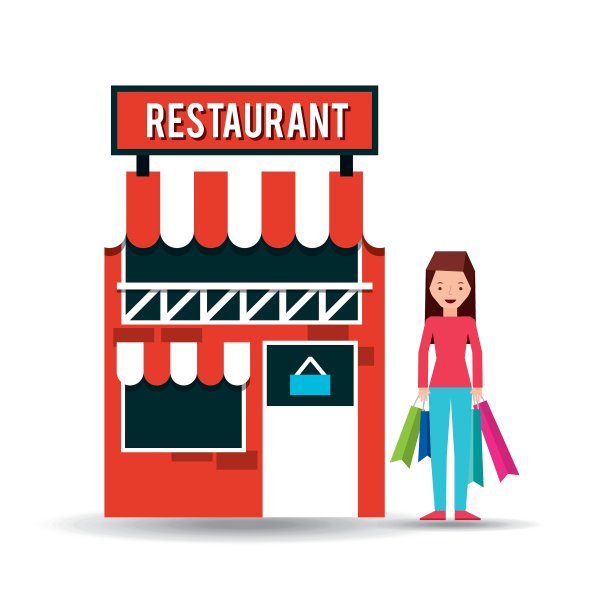 女孩餐厅购物买礼物图片下载